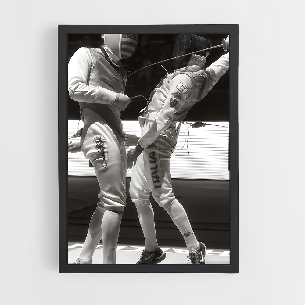 Poster Olympics fencing – affiche Escrime (vue 2)